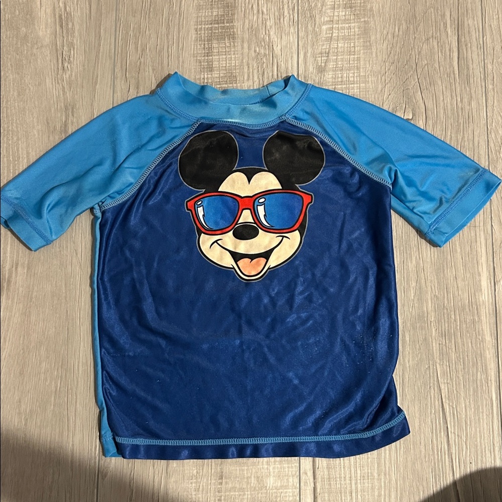 Disney Toddler Boy’s Short Sleeve Rashguard Shirt, Size 2T